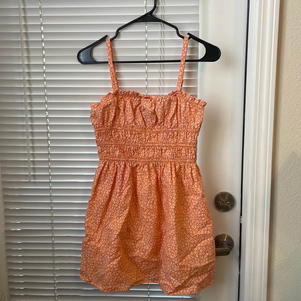 Orange floral sundress